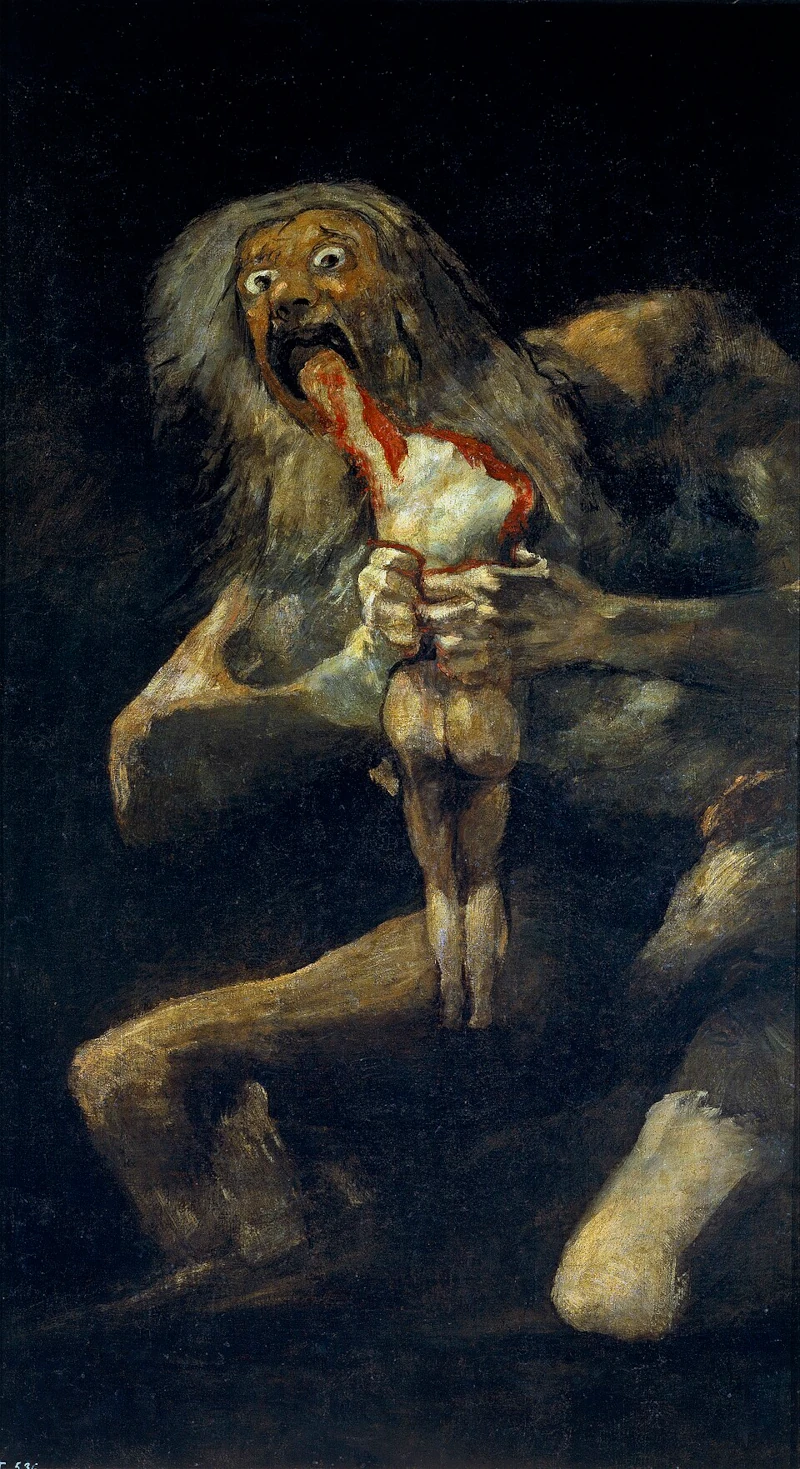 Saturno che divora i suoi figli di Francisco Goya (c. 1819-1823)